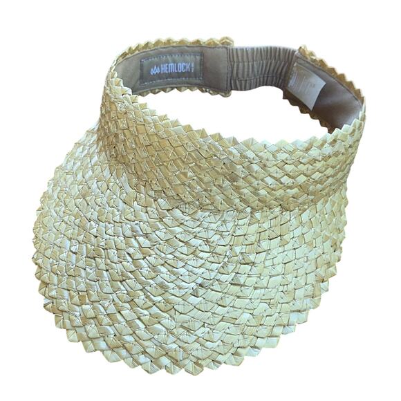 Hemlock Straw Visor Beach Resort Coastal Summer Hat main image 4
